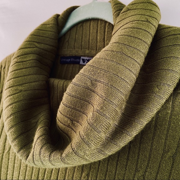 Vintage Studio Cowl Neck Sweater Sage Green size Large - Picture 4 of 14